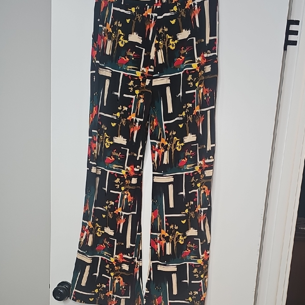Chic Multicolor Abstract Boot Cut Pants - Picture 5 of 6